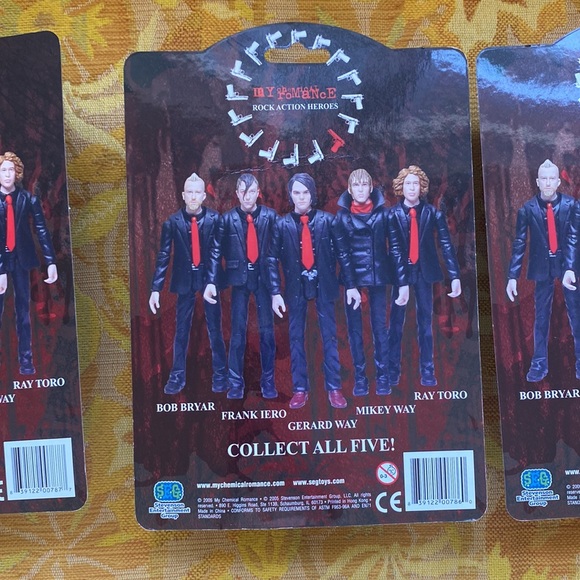 RARE MY CHEMICAL ROMANCE ROCK ACTION HEROES FIGURES SEG TOYS 2005 FULL SET - Picture 10 of 14